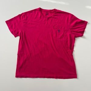 Bright pink/red men’s Ralph Lauren polo t-shirt